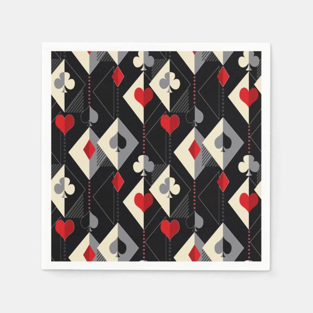 Suits of playing cards in poker.  napkins (Front)