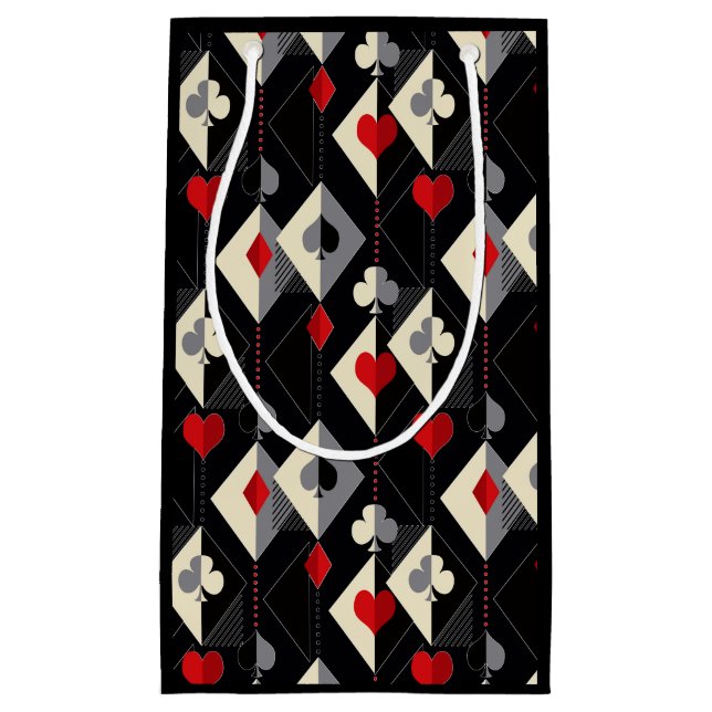 Suits of playing cards in poker.  small gift bag (Front)