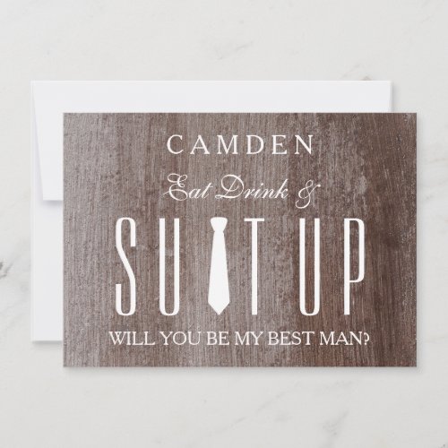 Suitup Will you be my Bestman Invitation