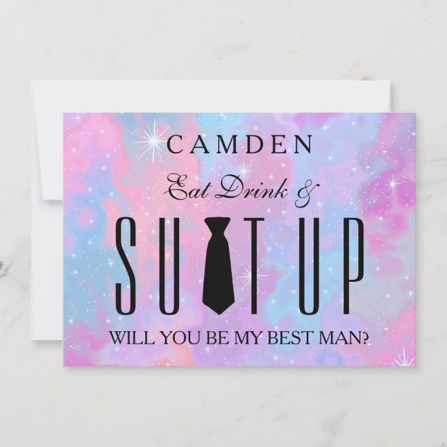 Suitup Will you be my Bestman Invitation (Front)