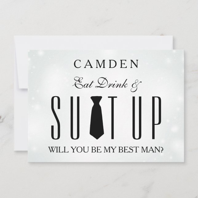 Suitup Will you be my Bestman Invitation (Front)