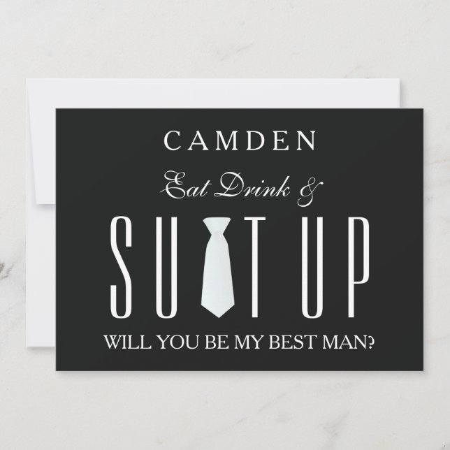 Suitup Will you be my Bestman Invitation (Front)