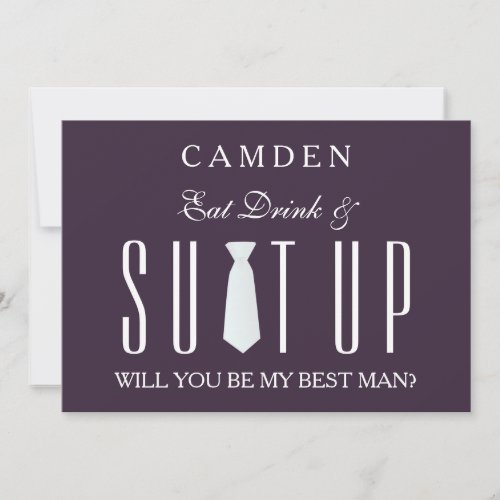 Suitup Will you be my Bestman Invitation