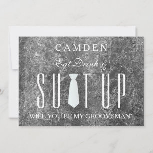 Suitup Will you be my groomsman Invitation