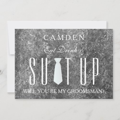 Suitup Will you be my groomsman Invitation