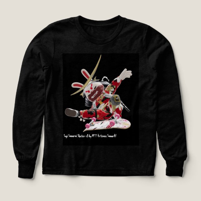 Suji Samurai Skater v3 Tri-Blend Shirt (Design Front)