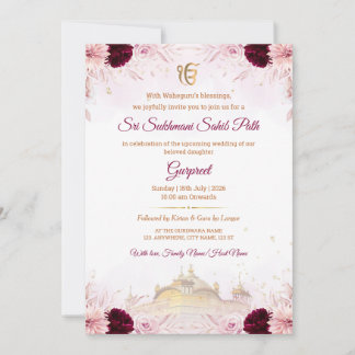 Sukhmani Sahib Path Invitation (Digital & Printed)