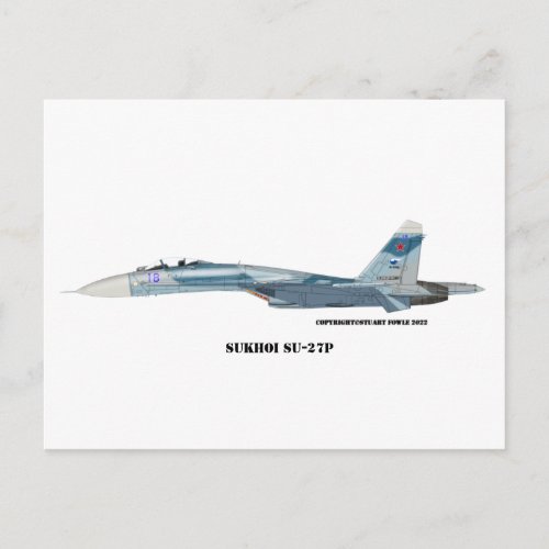 Sukhoi SU_27P Flanker Postcard