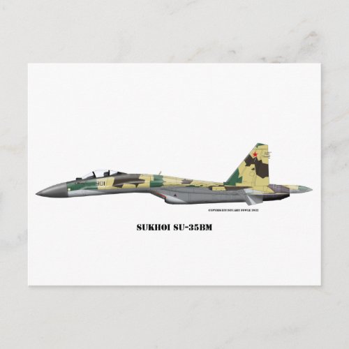 Sukhoi SU_35BM Postcard