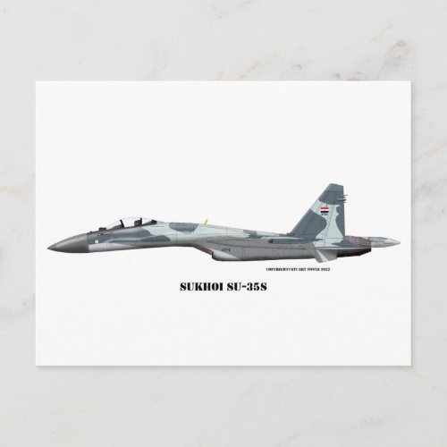 Sukhoi SU_35S Postcard