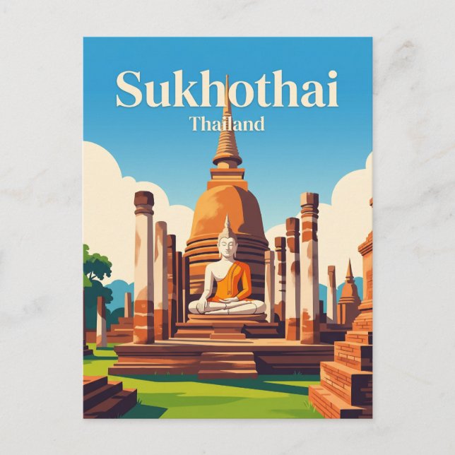 Sukhothai Historical Park Thailand Postcard (Front)