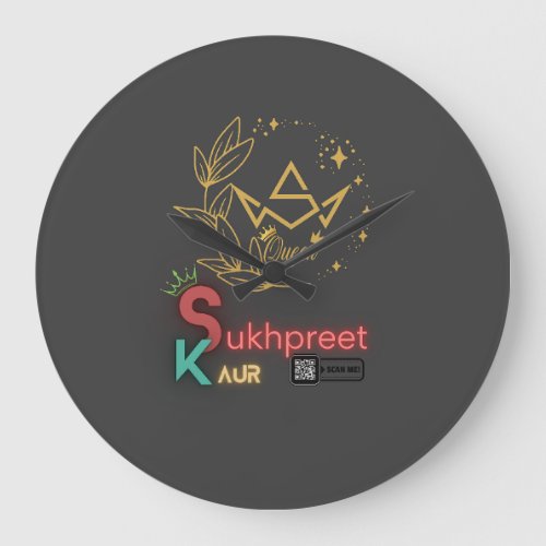 Sukhpreet Kaur Custom Wall Clock  Elegant Design