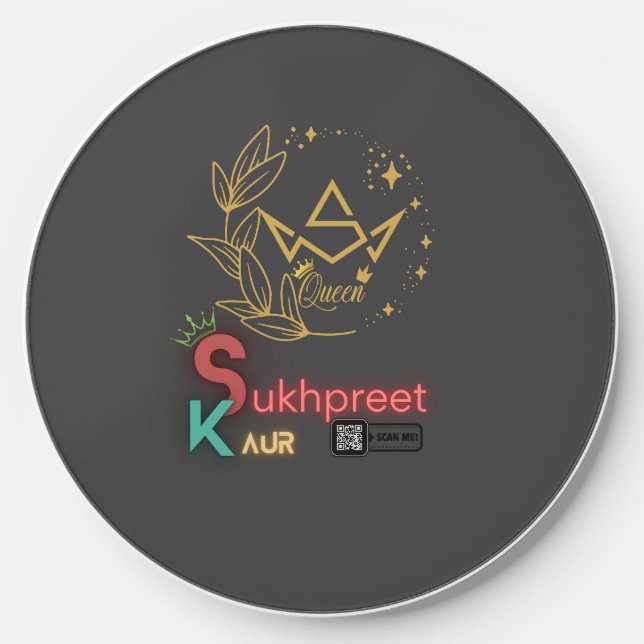 Sukhpreet Kaur Wireless Charger - Elegant & Modern (Front)