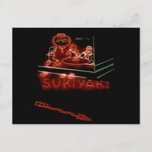 Sukiyaki, 1930's San Francisco Chinatown Neon Sign Postcard
