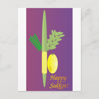 Sukkot 4 minim postcard