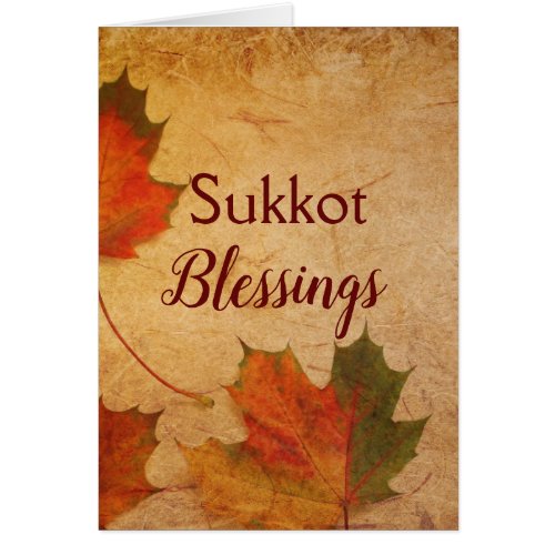 Sukkot Blessings Maple Leaves