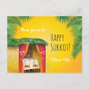 Sukkot Festival Party Sukkah Lulav & Etrog Invite
