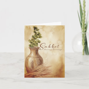 Sukkot Harvest Autumn Blessings Card