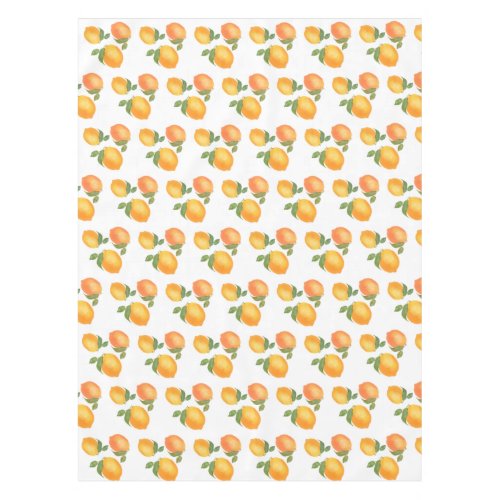 Sukkot orange yellow lemons pattern tablecloth