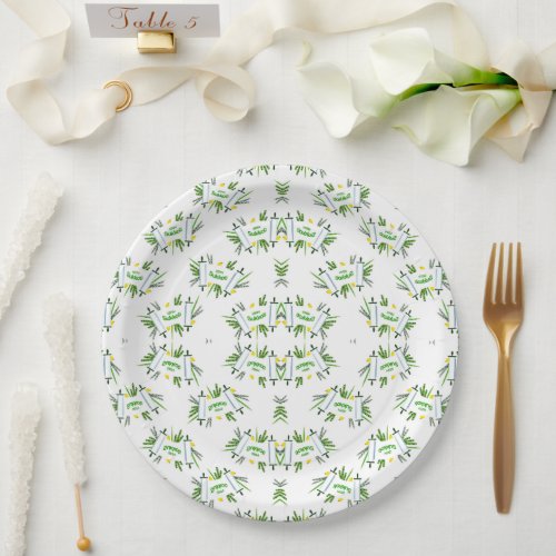 Sukkot Party Plates _ Square or Round for Guests 
