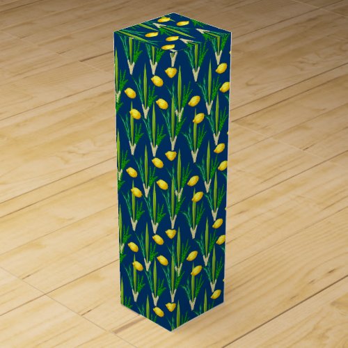 Sukkot Wine Gift Box _ Lulav Design _ Holidays 