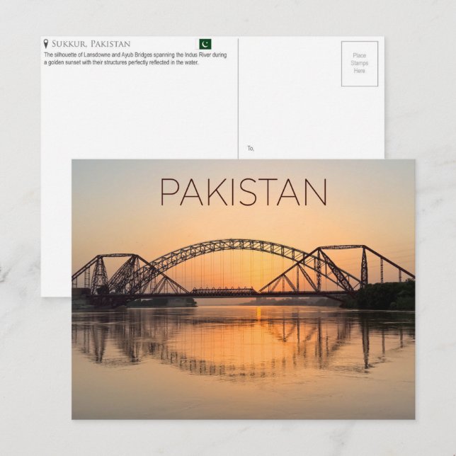 Sukkur, Pakistan Travel Postcard (Front/Back)