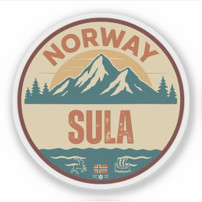 Sula, Norge Norway Sticker (Front)