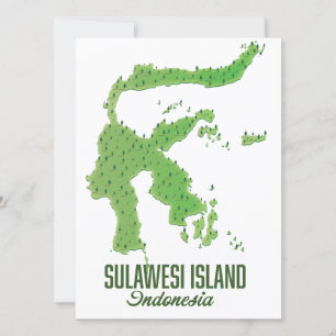 Sulawesi island Indonesia map