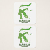 Sulawesi island Indonesia map (Front & Back)