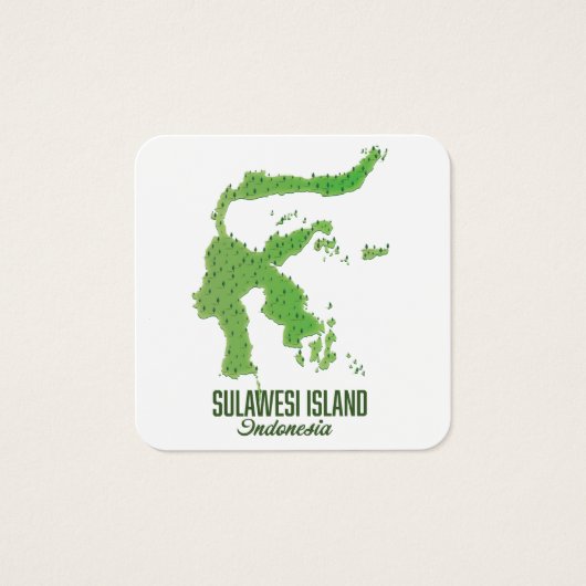 Sulawesi island Indonesia map (Front)