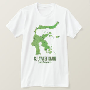 Sulawesi island Indonesia map T-Shirt