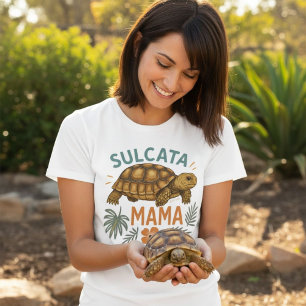 Sulcata Mama Tortoise Mom Gift for her T-Shirt
