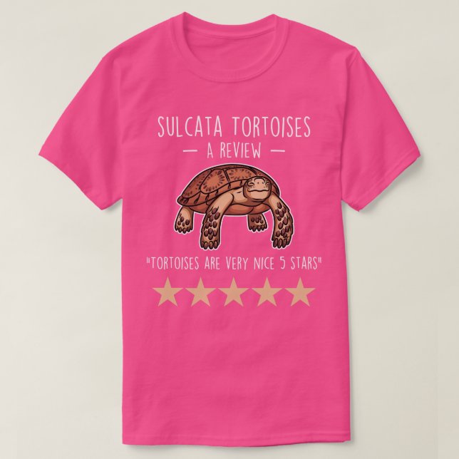 Sulcata Tortoise Review T-Shirt (Design Front)