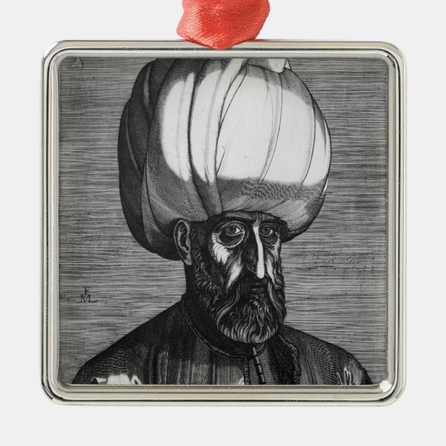 Suleiman the Magnificent Metal Ornament (Front)