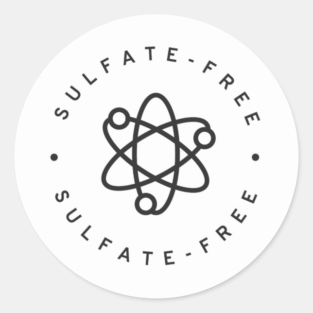 Sulfate free classic round sticker (Front)