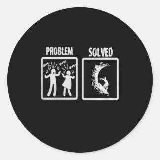 Sulfing Lover|Any Problem Can Be Solved By Surfing Classic Round Sticker