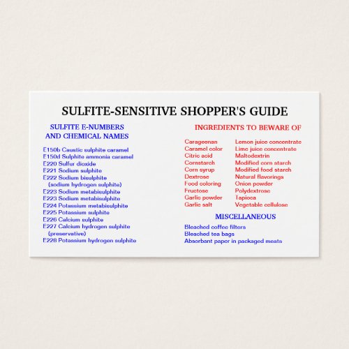 Sulfite_Free Shoppers Guide