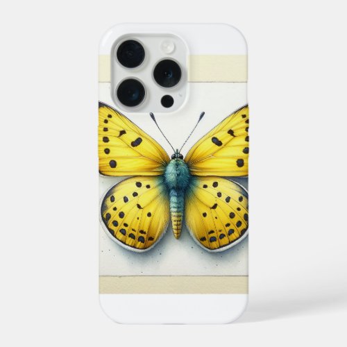 Sulfur Butterfly 030624IREF126 _ Watercolor iPhone 15 Pro Case