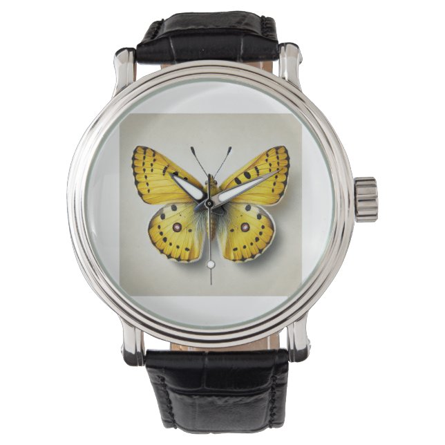 Sulfur Butterfly 131024IREF245 - Watercolor Watch (Front)