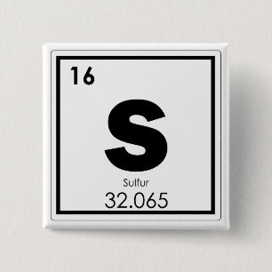 Sulfur chemical element symbol chemistry formula g button