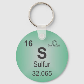 Sulfur Individual Element of the Periodic Table Keychain