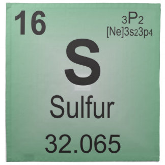 Sulfur Individual Element of the Periodic Table Napkin