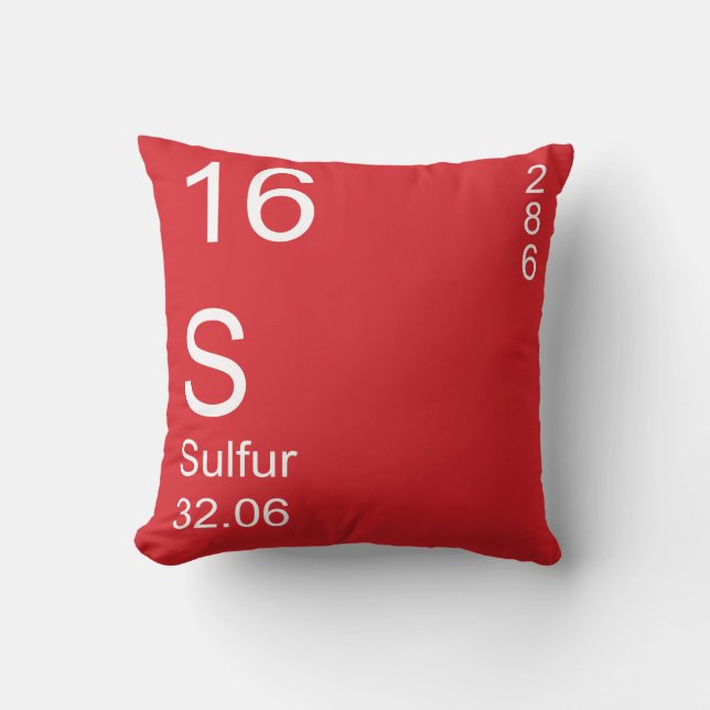 Sulfur Throw Pillow (Front)