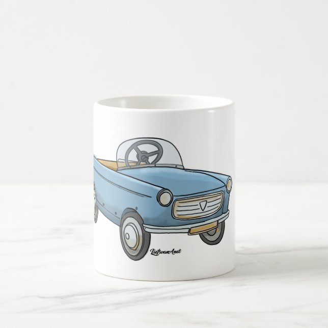Sulk with pretty Peugeot 404 in retro garlic Coffee Mug (Center)