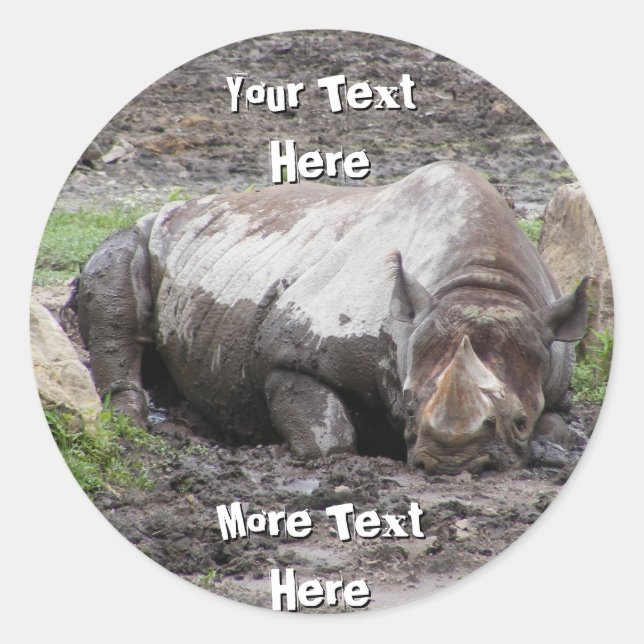 Sulking Rhino Stickers (Front)