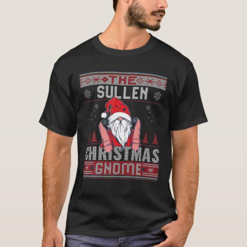 Sullen Christmas Gnome Matching Family Ugly T_Shirt