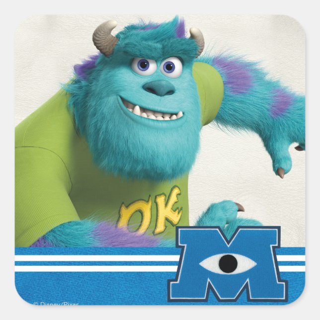 Sulley Running Square Sticker (Front)