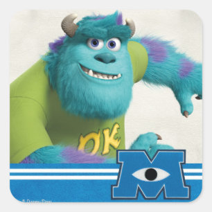 Sulley Running Square Sticker