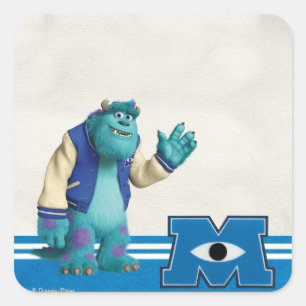 Sulley Waving Square Sticker