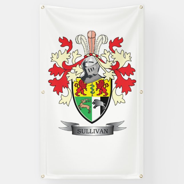 Sullivan Coat of Arms Banner (Vertical)